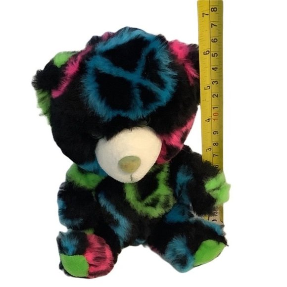 Build-A-Bear Plush Small Fry’s Bright Colors Black 7” Green Eyes Pink Blue - Picture 7 of 7